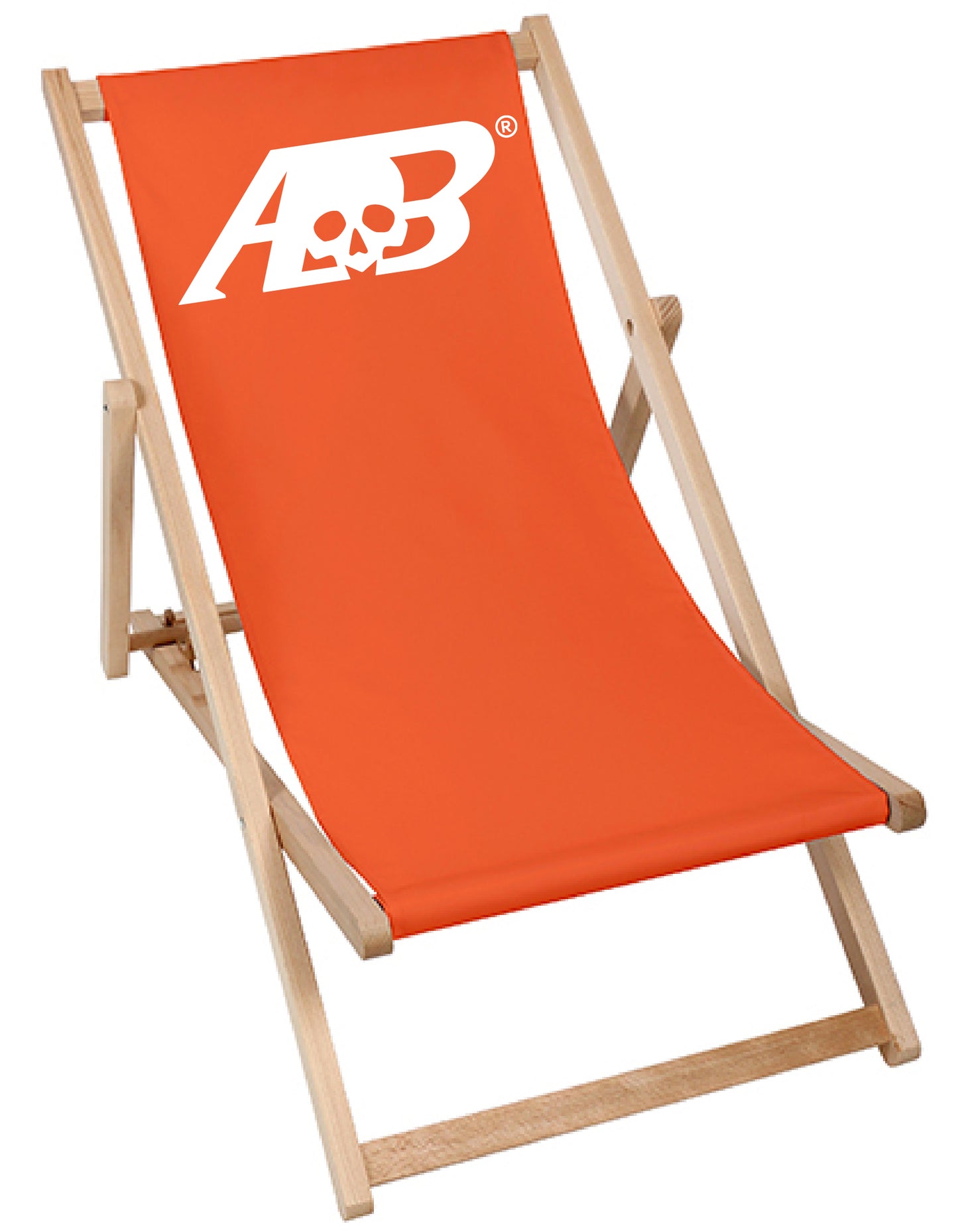 Hot Orange wooden chair